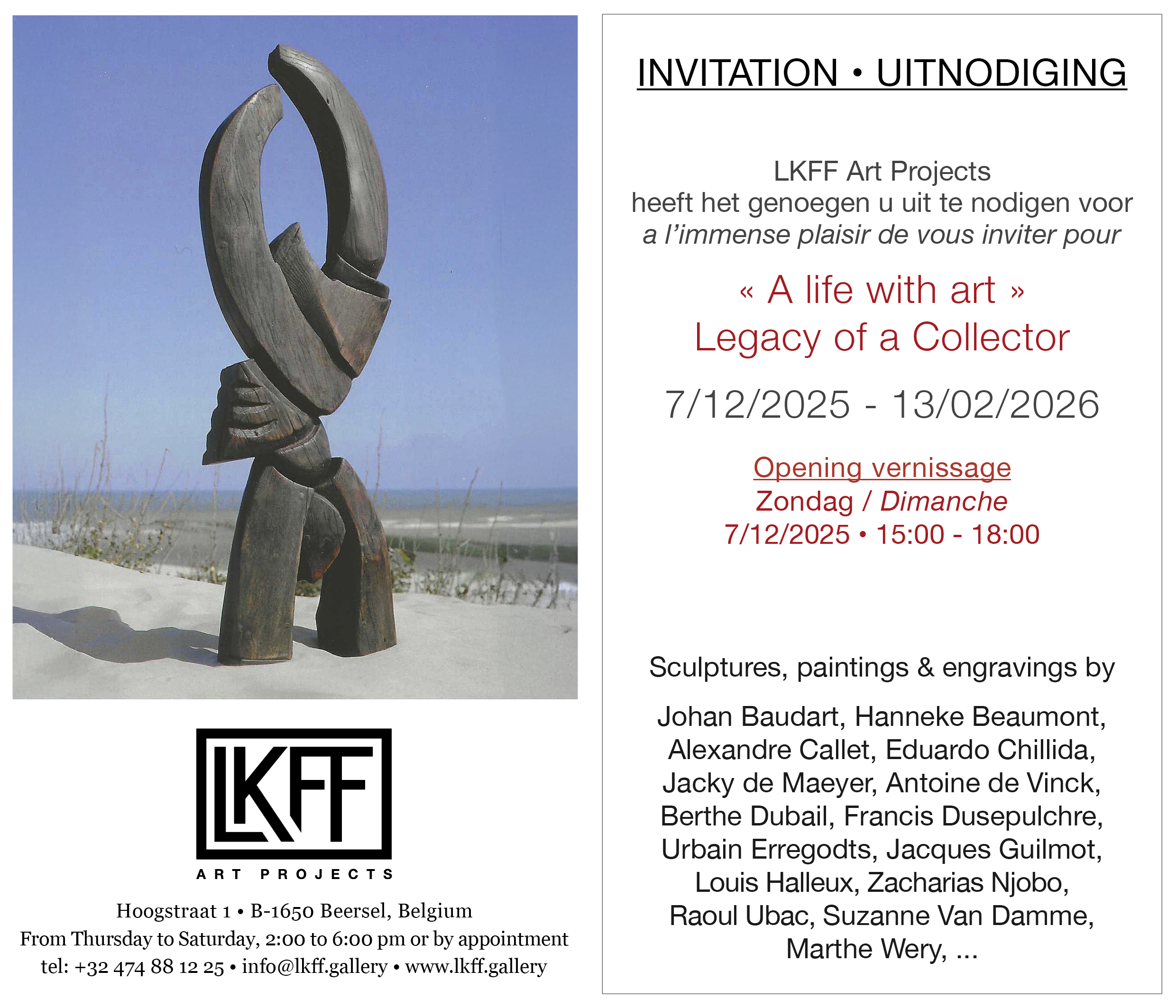 A Life with art invitation